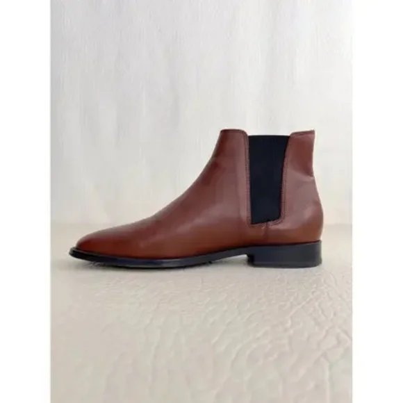 Sandro Rich Whiskey Brown Nappa Leather Chelsea Boots size 41/11 US Mens